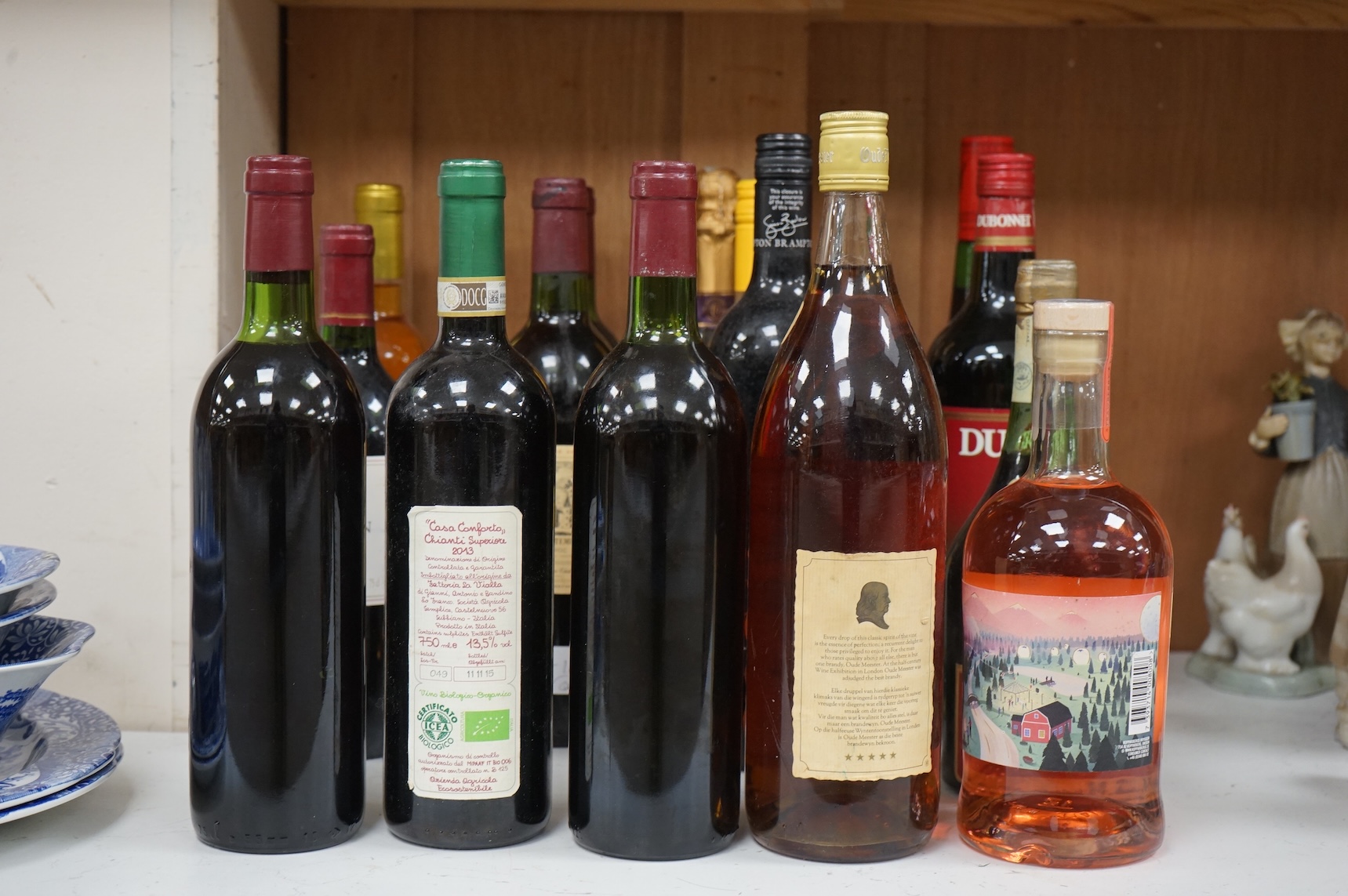 Four bottles Chateau Cauteuate, 1981 together with a group of assorted wines and spirits